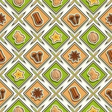 Vector Spice Seamless Pattern Stock Illustration