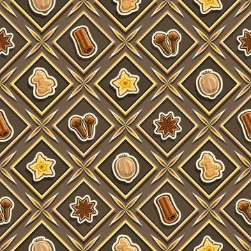 Vector Spice Seamless Pattern Stock Illustration