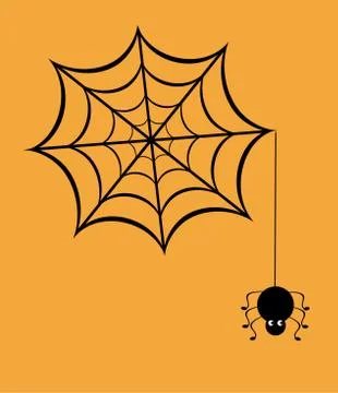 Vector Spider On the Web Stock-Illustration