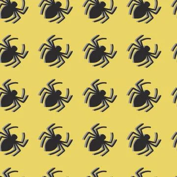 Vector spiders seamless pattern Illustrazione stock