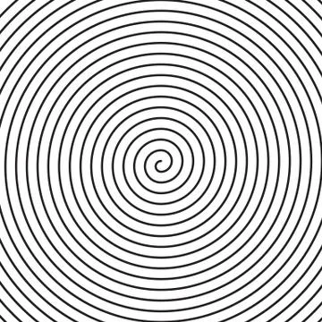 Vector spiral background. Black spiral on white background. Stock Illustration