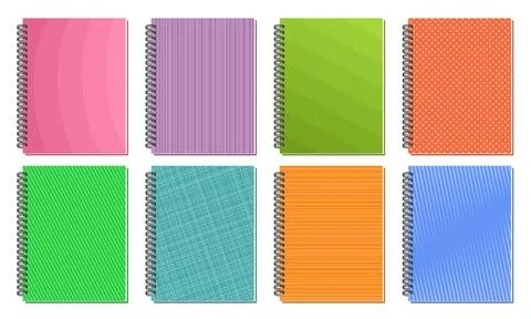 Vector Spiral Notebook Covers Stockillustratie