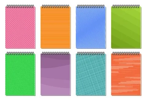 Vector Spiral Notepad Covers 스톡 일러스트