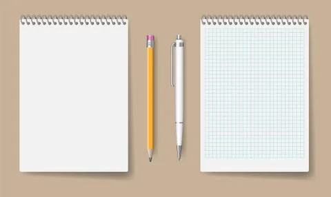 Vector spiral notepad mockup Stock Illustration