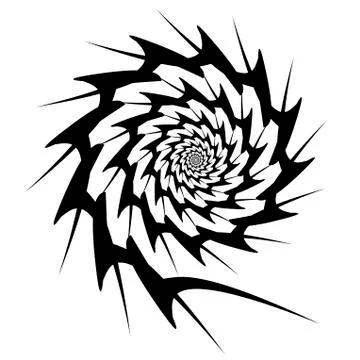 Vector spiral on white background. Hypnosis effect, abstract pattern. Stock Illustration