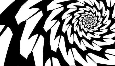 Vector spiral on white background. Hypnosis effect, abstract pattern Stock Illustration