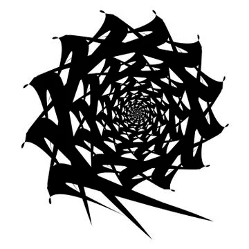 Vector spiral on white background. Hypnosis effect, abstract pattern Stock Illustration