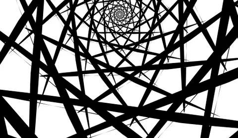 Vector spiral on white background. Hypnosis effect, abstract pattern. Stock Illustration