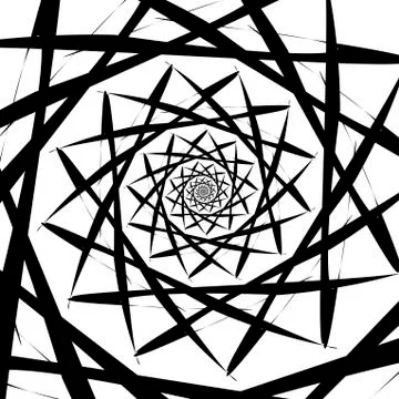 Vector spiral on white background. Hypnosis effect, abstract pattern. Stock Illustration