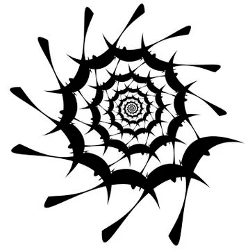 Vector spiral on white background. Hypnosis effect, abstract pattern. Stock Illustration