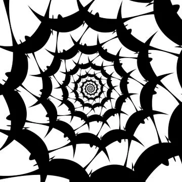 Vector spiral on white background. Hypnosis effect, abstract pattern Stock Illustration