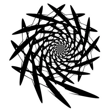 Vector spiral on white background. Hypnosis effect, abstract pattern Stock Illustration