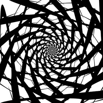 Vector spiral on white background. Hypnosis effect, abstract pattern Stock Illustration
