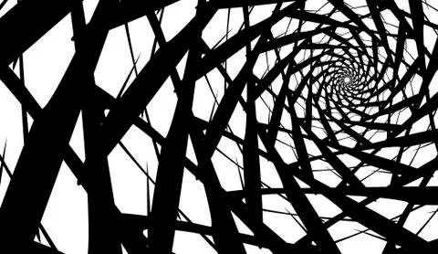 Vector spiral on white background. Hypnosis effect, abstract pattern イラスト素材