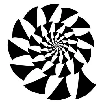 Vector spiral on white background. Hypnosis effect, abstract pattern. Illustrazione stock