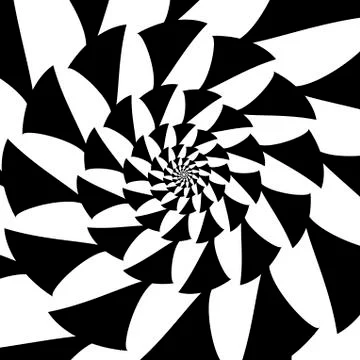 Vector spiral on white background. Hypnosis effect, abstract pattern Stock Illustration