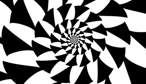 Vector spiral on white background. Hypnosis effect, abstract pattern 스톡 일러스트