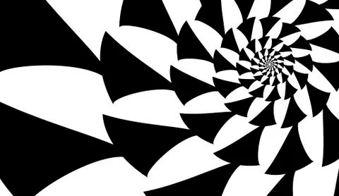 Vector spiral on white background. Hypnosis effect, abstract pattern. Stock Illustration