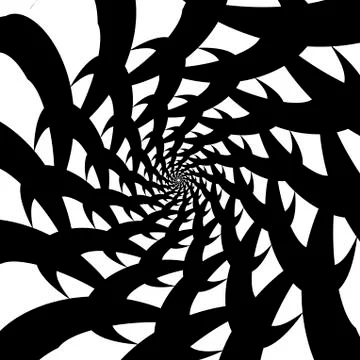 Vector spiral on white background. Hypnosis effect, abstract pattern Stock Illustration