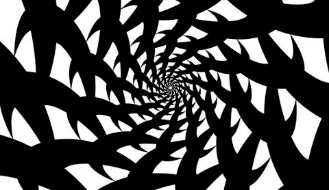 Vector spiral on white background. Hypnosis effect, abstract pattern Ilustração Stock