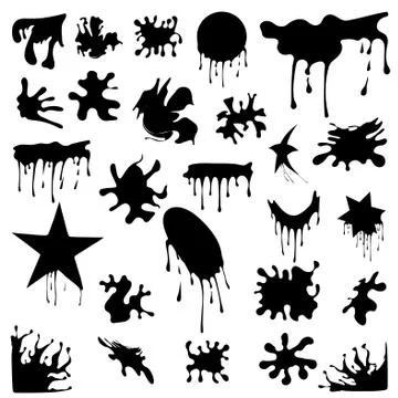 Vector splash design elements collection  Stock Illustration