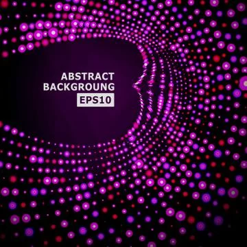 Vector Splash Of Glowing Particles. Futuristic Cyber Backdrop.  Illustration Stock Illustration