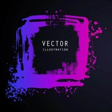 Vector splats splashes and blobs of gradient ink paint in different shapes dr Ilustración de archivo