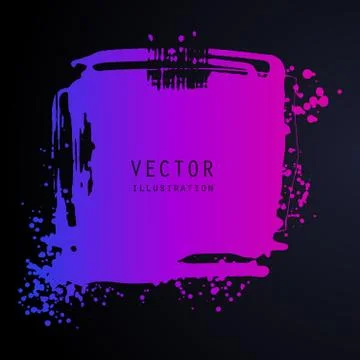 Vector splats splashes and blobs of gradient ink paint in different shapes dr Ilustración de archivo