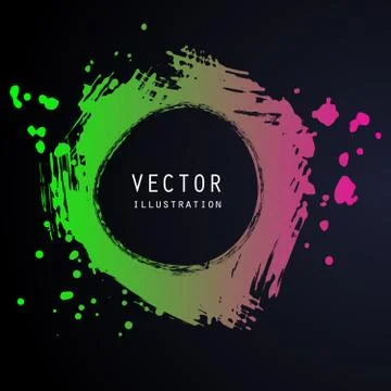 Vector splats splashes and blobs of gradient ink paint in different shapes dr Stock Illustration