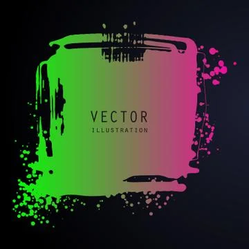 Vector splats splashes and blobs of gradient ink paint in different shapes dr Stock Illustration