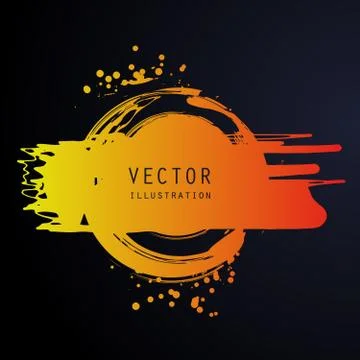 Vector splats splashes and blobs of gradient ink paint in different shapes dr Ilustración de archivo