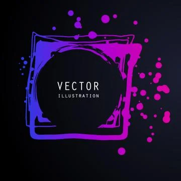 Vector splats splashes and blobs of gradient ink paint in different shapes dr Ilustración de archivo