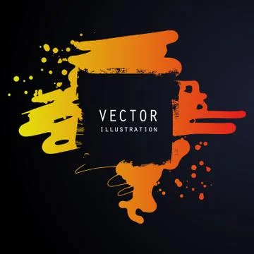 Vector splats splashes and blobs of gradient ink paint in different shapes dr Ilustración de archivo