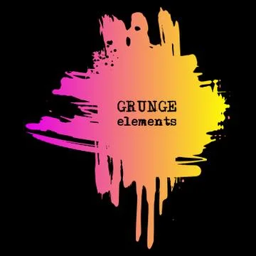 Vector splats splashes and blobs of gradient ink paint in different shapes dr Stock Illustration