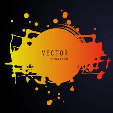 Vector splats splashes and blobs of gradient ink paint in different shapes dr Ilustración de archivo