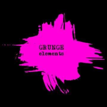 Vector splats splashes and blobs of pink ink paint in different shapes drips Illustrazione stock