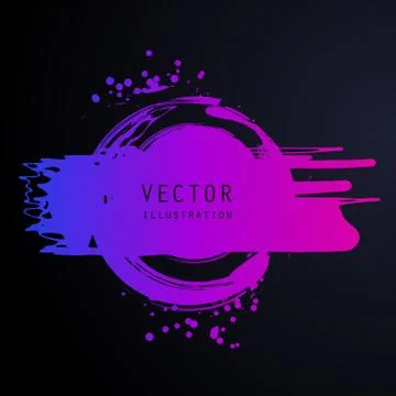 Vector splats splashes and blobs of gradient ink paint in different shapes dr Ilustración de archivo