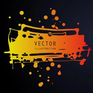 Vector splats splashes and blobs of gradient ink paint in different shapes dr Ilustración de archivo