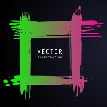 Vector splats splashes and blobs of gradient ink paint in different shapes dr Ilustración de archivo
