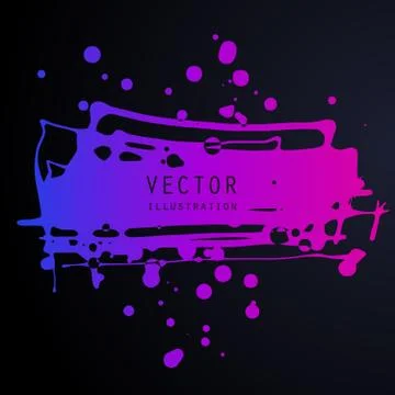Vector splats splashes and blobs of gradient ink paint in different shapes dr Ilustración de archivo