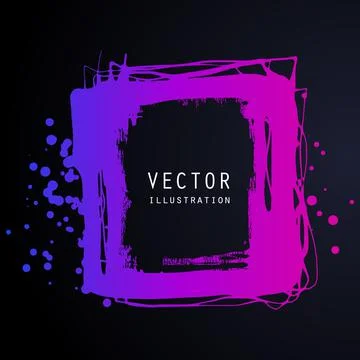 Vector splats splashes and blobs of gradient ink paint in different shapes dr Ilustración de archivo