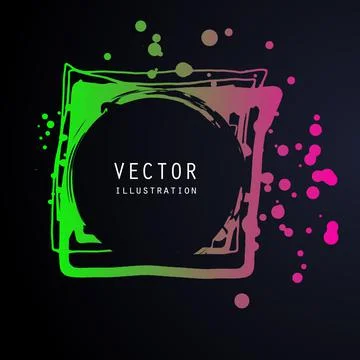 Vector splats splashes and blobs of gradient ink paint in different shapes dr Ilustración de archivo