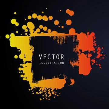 Vector splats splashes and blobs of gradient ink paint in different shapes dr Stock Illustration