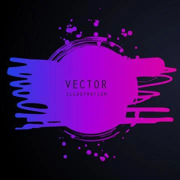 Vector splats splashes and blobs of gradient ink paint in different shapes dr Stock Illustration