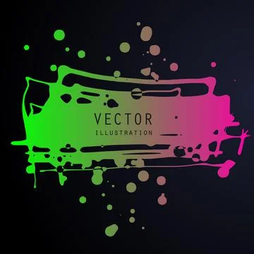 Vector splats splashes and blobs of gradient ink paint in different shapes dr Ilustración de archivo