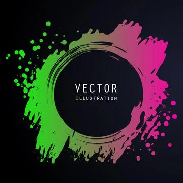 Vector splats splashes and blobs of gradient ink paint in different shapes dr Stock Illustration