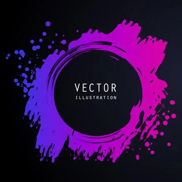 Vector splats splashes and blobs of gradient ink paint in different shapes dr Ilustración de archivo