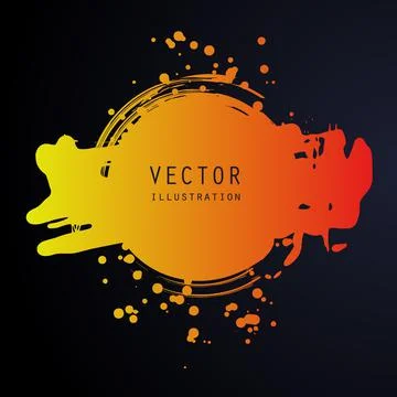 Vector splats splashes and blobs of gradient ink paint in different shapes dr Stock Illustration