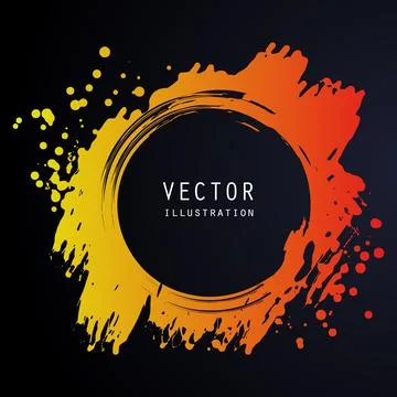 Vector splats splashes and blobs of gradient ink paint in different shapes dr Stock Illustration