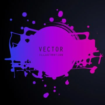 Vector splats splashes and blobs of gradient ink paint in different shapes dr Stock Illustration